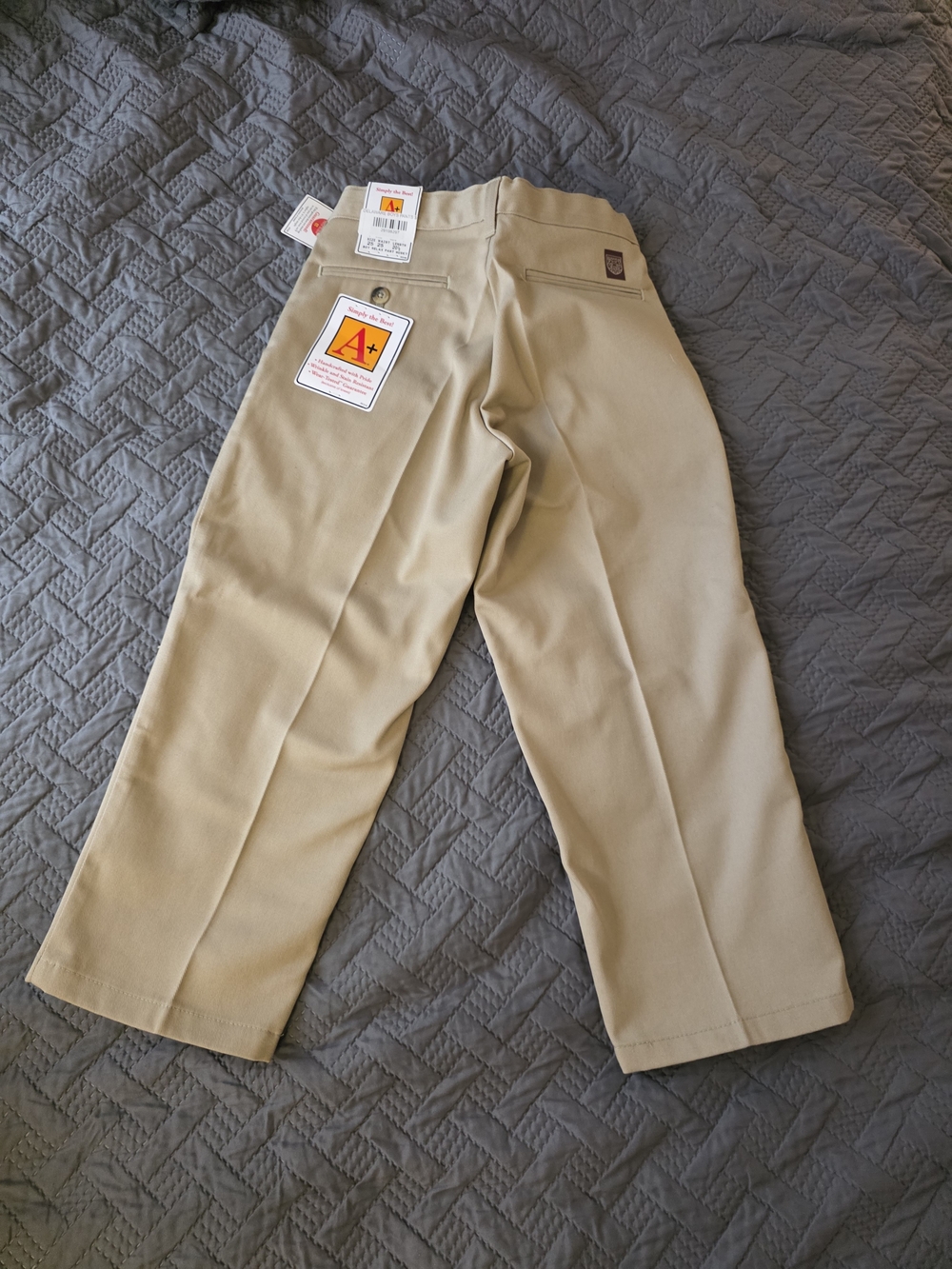 Boys Khaki School Uniform Pants (1 Pair) & Shorts (2 Pair) - Picture 5 of 8